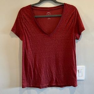 Urban Outfitters sheer burnout v-neck T-shirt